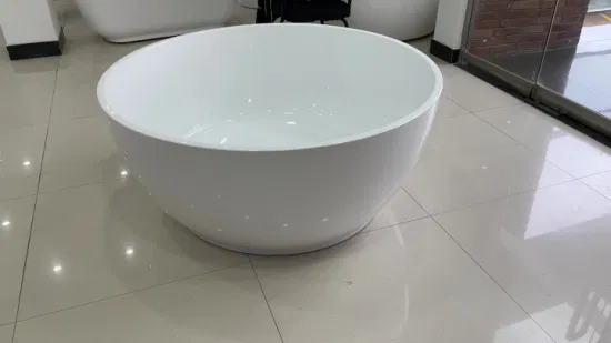 中国工場は円形の浴槽のアクリルの自立型の浴室の浴槽をカスタマイズします